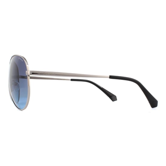 Polaroid Aviator Mens Ruthenium Grey Gradient Polarized Sunglasses