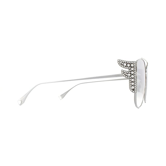 FENDI Zonnebril FF 0380/G/S 6LB IC Ruthenium Grijs Zilver Mirror - Image 4