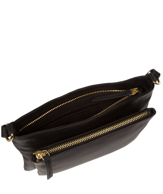'Jess' Black Nappa Leather Cross Body Bag