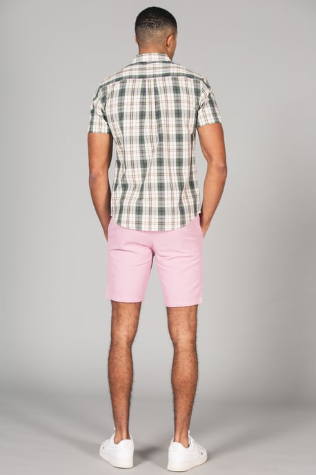 Lilac Cotton Chino-Style Shorts
