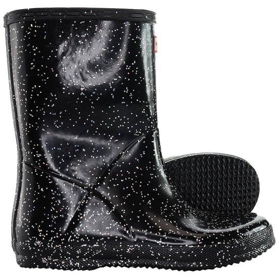 Hunter Giant Glitter Barn Svarta Wellingtonkängor - Image 5