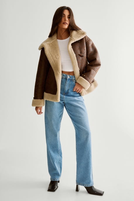 Duffle Front Bonded Fur  Aviator
