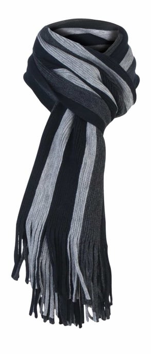 Mens Italian Inspired Warm Knitted Striped Winter Scarf One Size - Image 1