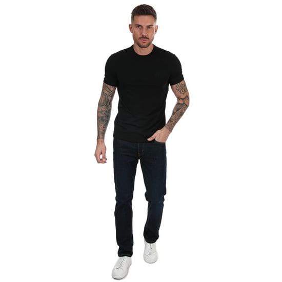 Armani Exchange zwart T-shirt van stretchkatoen voor heren - Image 3