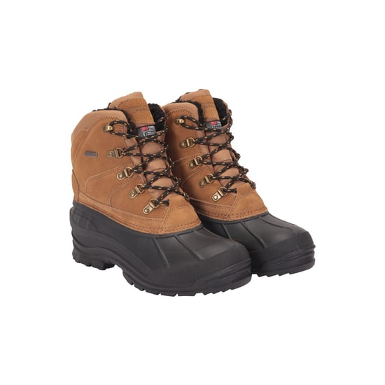 Mountain Warehouse Mens Range Cow Suede Snow Boots (mörk beige) - Image 1