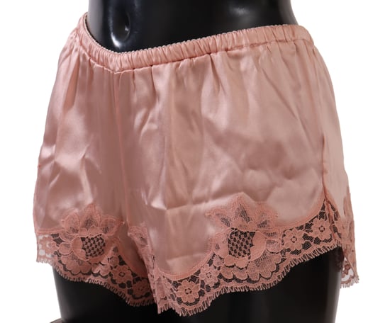 Dolce & Gabbana Women's Pink Floral Lace Lingerie Underwear - Image 2