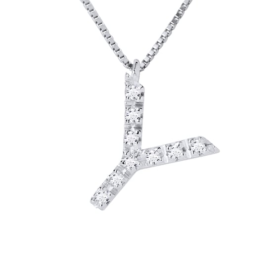 DIADEMA - Necklace with Diamonds - Y - White Gold