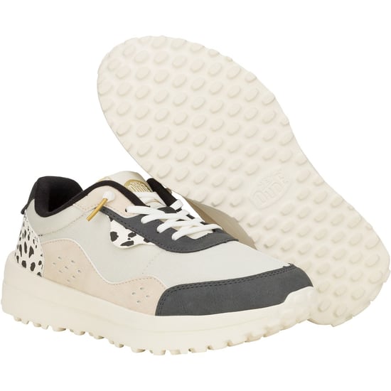 HEYDUDE Hayden Shine Polyester Damestrainers Ivoor/Multi - Image 3
