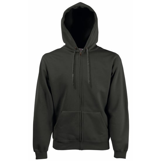 Fruit Of The Loom Mens Premium 70/30 Hooded Zip-Up Sweatshirt / Hoodie (Charcoal) - Image 1