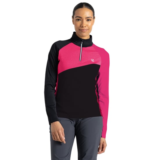 Dare 2B Womens/Ladies Ice Core Stretch Midlayer (Pure Pink/Black)
