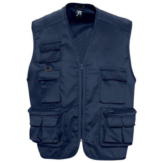 SOLS Wild Unisex Full Zip Waistcoat Bodywarmer Jacket (Marine) - Image 1
