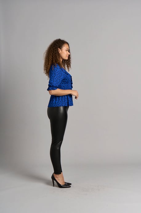 Jasmin Frill Top - Blue