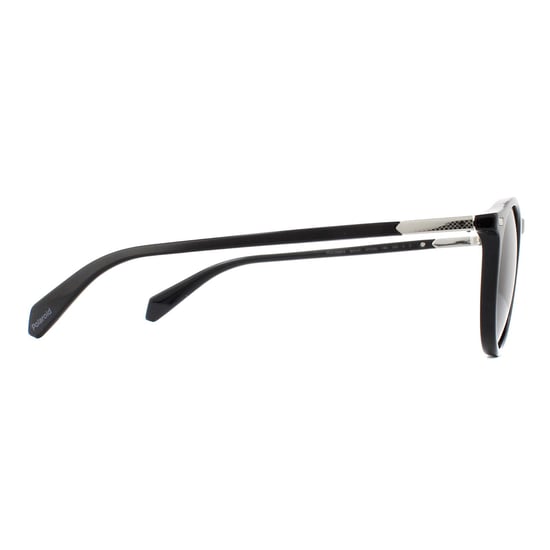 Polaroid Round Mens Black Green Polarized Sunglasses