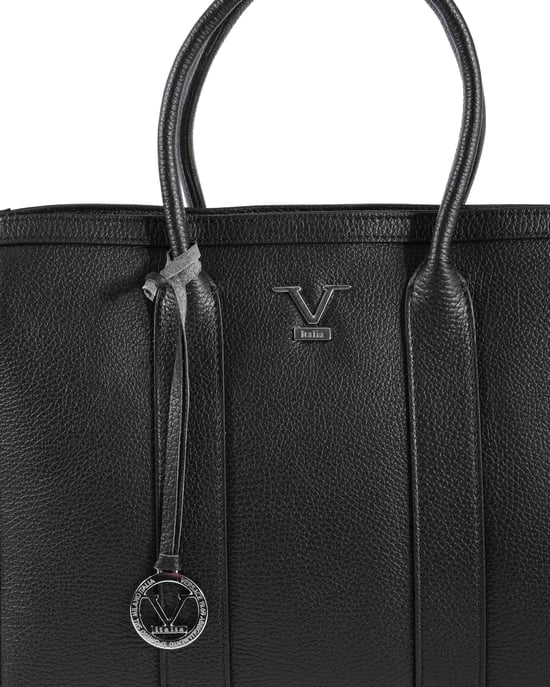 V Italia Womens Handbag CA1030 Dollaro Nero - Image 2