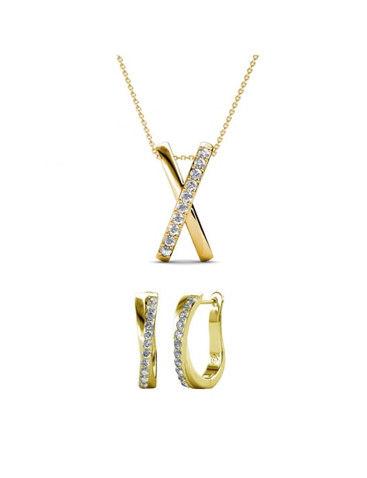 Criss och X Duo Set : Guld och kristall - Image 1