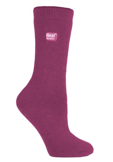 Heat Holders Lite - 3 Pair Multipack Womens Thermal Socks for Winter | Thin & Warm Socks for Dress Socks - Deep Fuchsia - Image 1