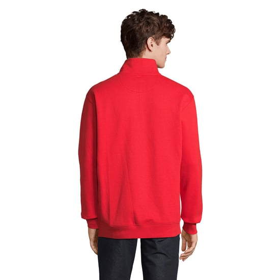 SOLS Unisex Adult Conrad Quarter Zip Sweatshirt (Bright Red) - Image 2