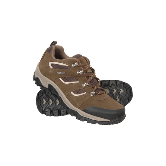 Mountain Warehouse Mens Voyage Suede Waterproof Walking Shoes (Brown) - Image 1