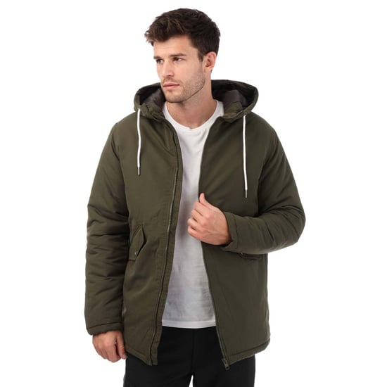 Jack Jones Loop parka jacket for men in olive
