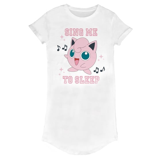 Pokemon Womens/Ladies Sing Me To Sleep T-Shirt Dress (White)