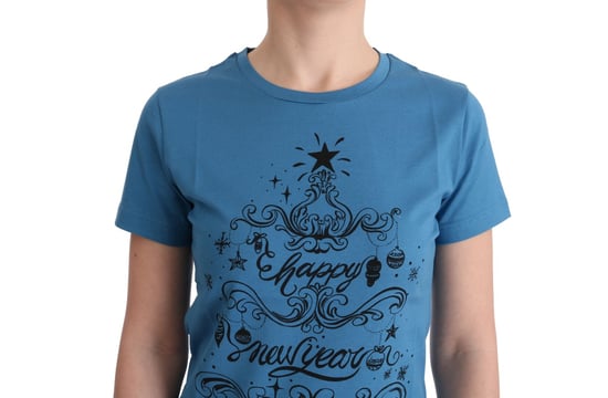 Dolce & Gabbana Women's Blue Cotton 2017 Motive T-Shirt - Image 4