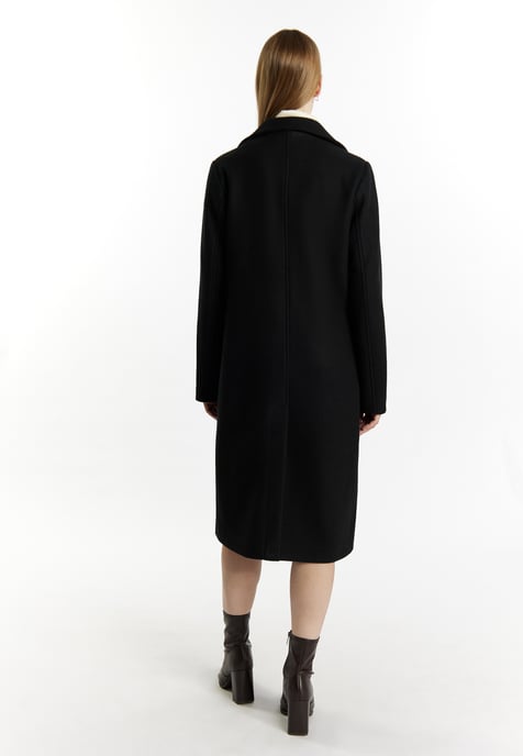 Dreimaster Overgangsjack in wollen look Dames zwart - Image 3