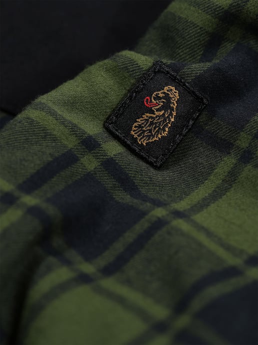 Luke 1977 Ellan Valley Regular Fit Overshirt Green
