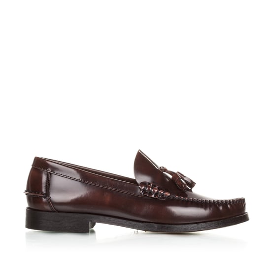 Men's Leather Moccasins With Tassels Elegant And Comfortable Classic Shoes in Brown