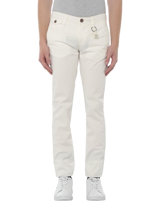 Siviglia White White Cotton Chino Trousers