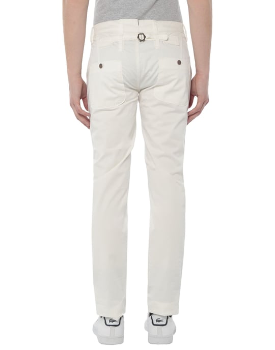 Siviglia White White Cotton Chino Trousers