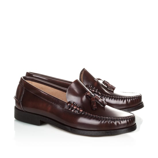 Men's Leather Moccasins With Tassels Elegant And Comfortable Classic Shoes in Brown