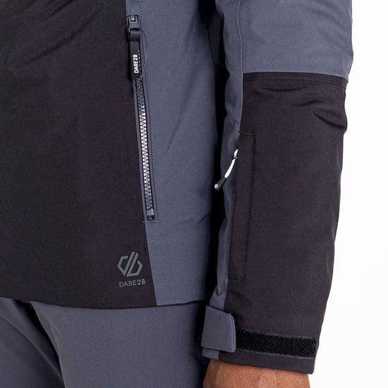 Dare 2B Mens Emulate Wintersport Jacket (Black/Ebony Grey)