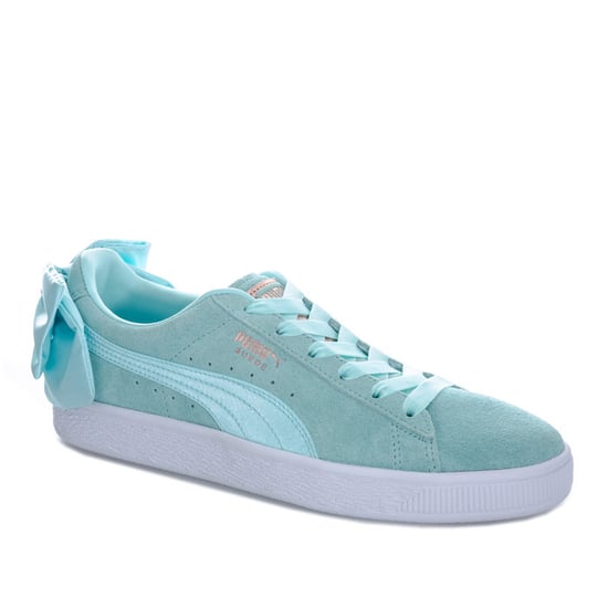 Women's Puma Suede Bow Trainers in aqua