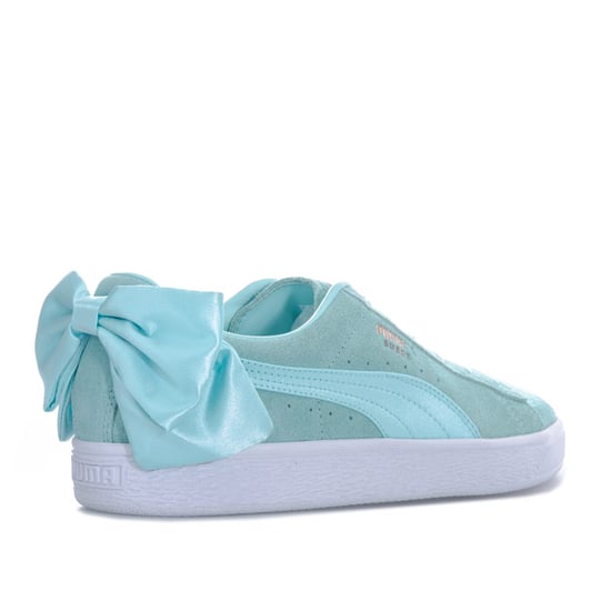 Women's Puma Suede Bow Trainers in aqua