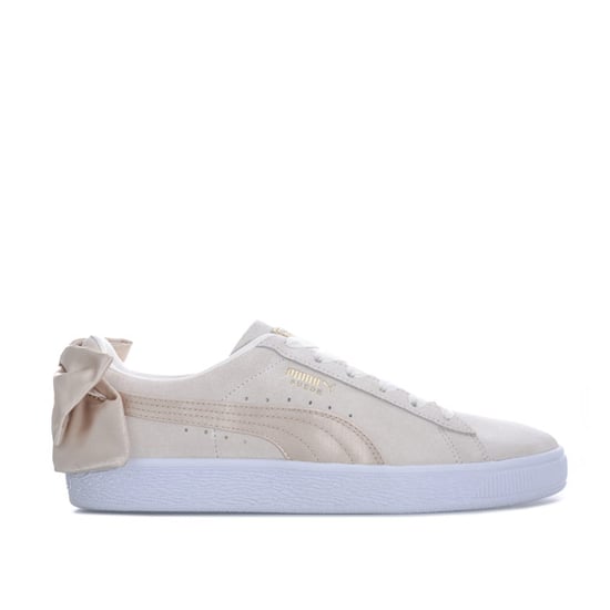 Women's Puma Suede Bow Varsity Trainers in Off White