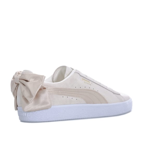 Women's Puma Suede Bow Varsity Trainers in Off White