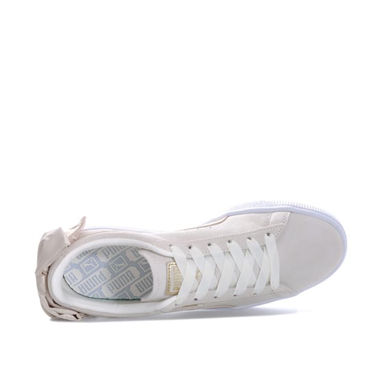 Women's Puma Suede Bow Varsity Trainers in Off White