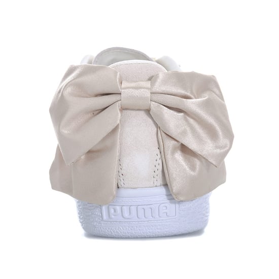 Women's Puma Suede Bow Varsity Trainers in Off White