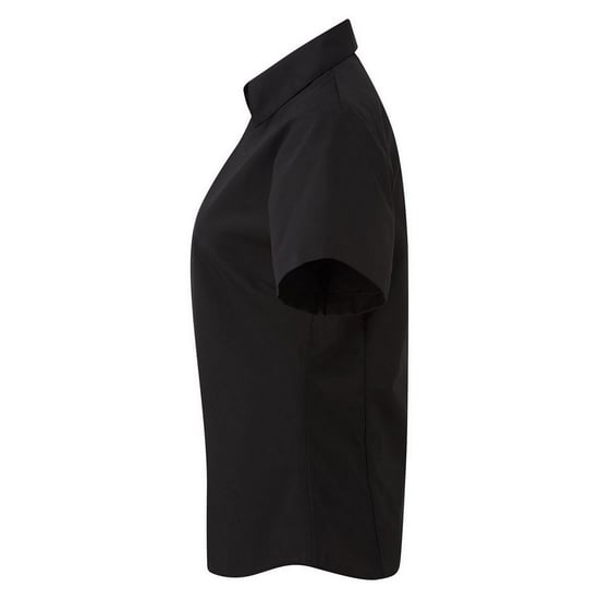 Premier Popeline blouse met korte mouwen / Gewoon werkoverhemd (Zwart) - Image 3