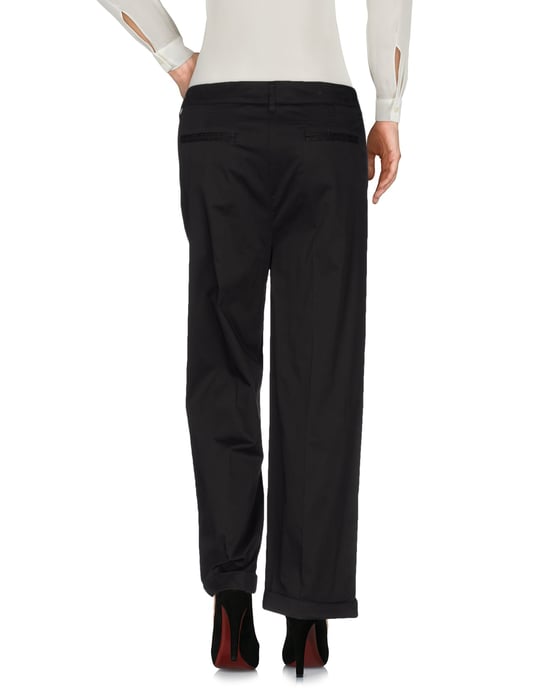 Manila Grace Black Cotton Trousers