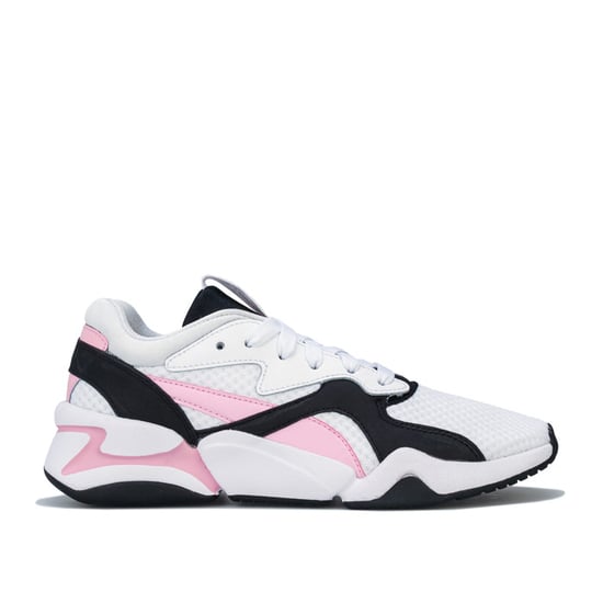 Women's Puma Nova 90's Bloc Trainers in White pink