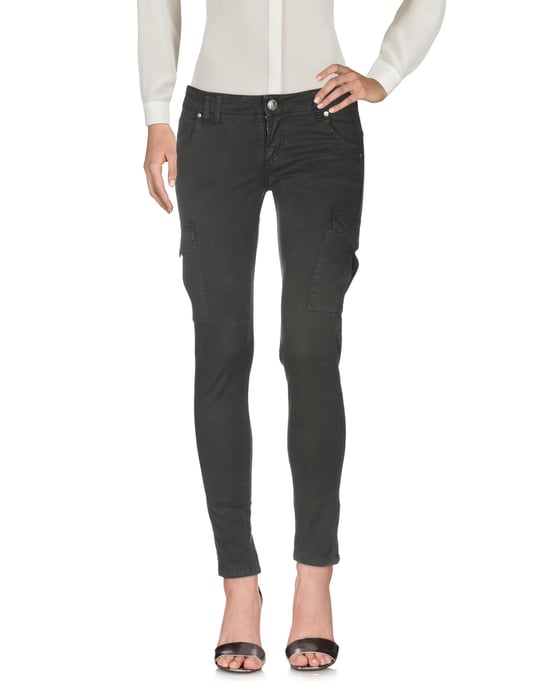 Scee By Twinset Dark Green Cotton Trousers