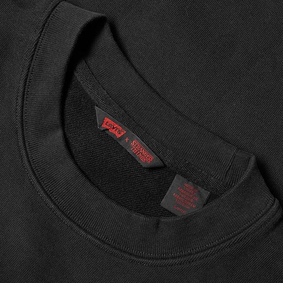 Levi's® x Stranger Things Black 'STRANGER THINGS' Oversized Sweatshirt - Image 3