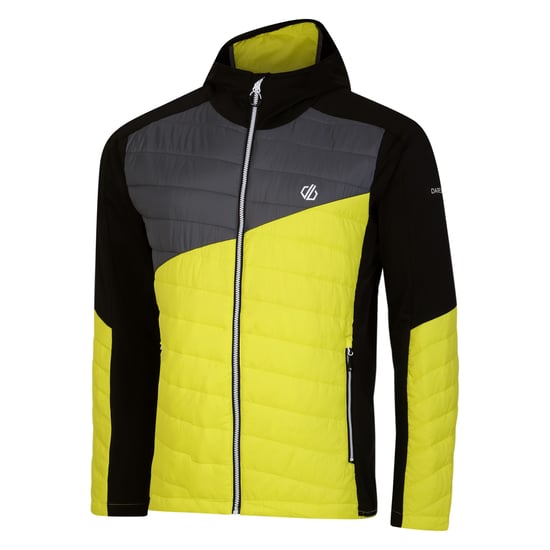 Dare 2B Mens Touring Contrast Panel Hybrid Jacket (Neon Spring/Black)