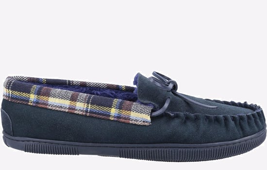Cotswold Sodbury Heren Suède Pantoffels In Marineblauw - Image 1