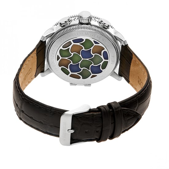 Heritor Automatische Aura Heren Semi-Skelet Leerband Horloge - Image 2