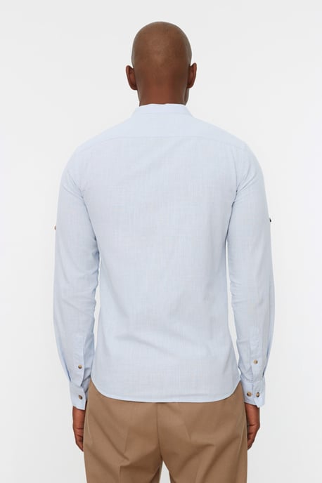 Trendyol Men's Mandarin collar  Plain Woven Shirt - Image 5