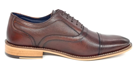 Herbert Frank Holborn Leather Bordo Mens Derby Shoes