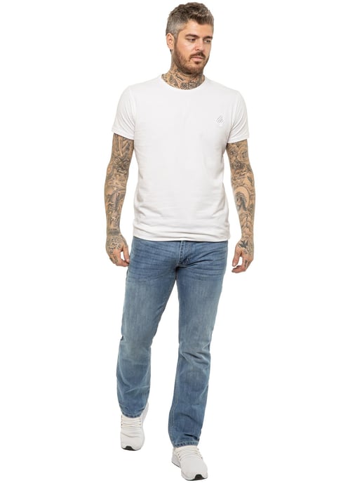 Enzo | Heren Designer Regular Fit Denim Jeans -Lichtblauw - Image 5