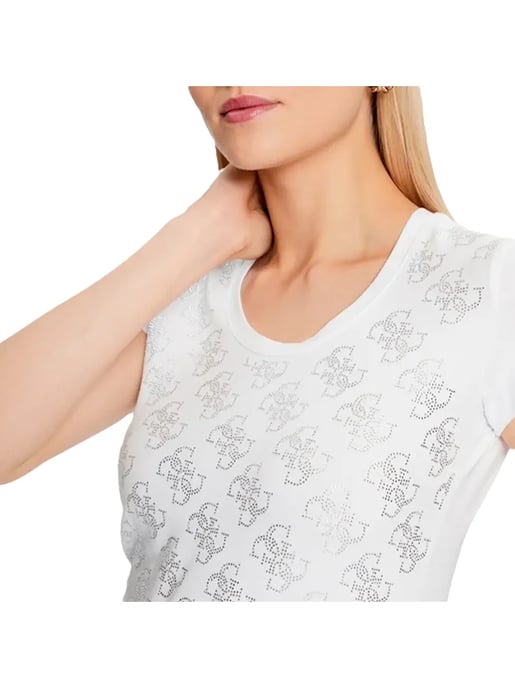Guess dames T-shirt met strasssteentjes, maat 4g - Image 3